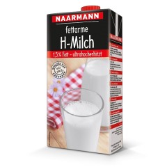 Naarmann H-Milch 1,5% Fett 1L Ein-Dreh-Verschluss 1 Liter Tetrapack